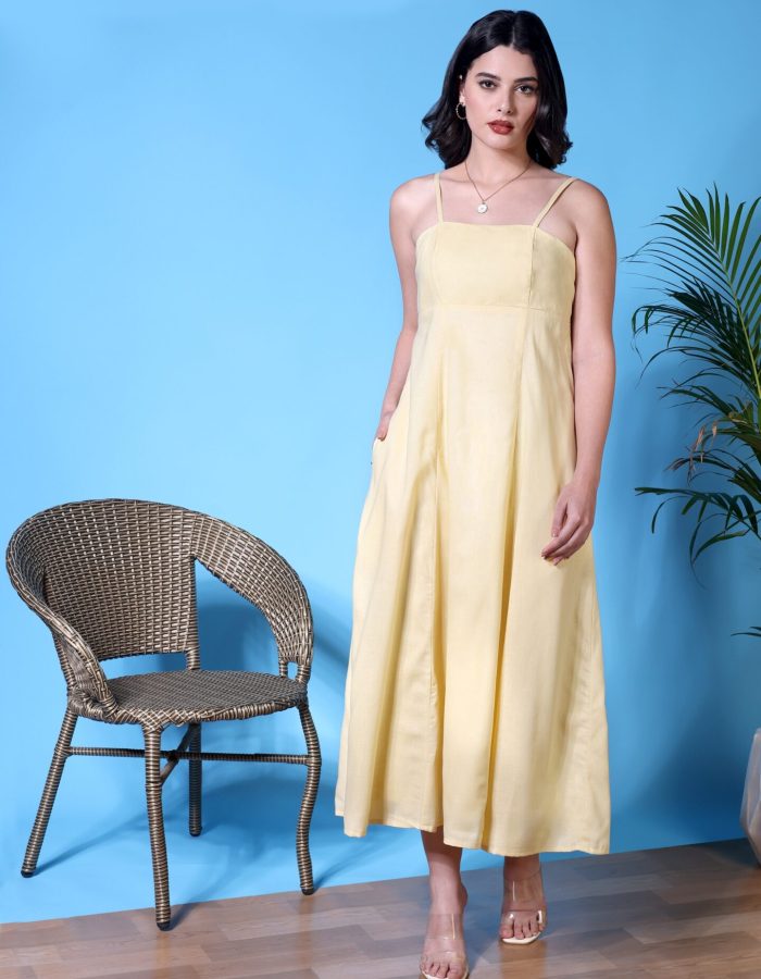 Strappy Midi Dress | Lemon