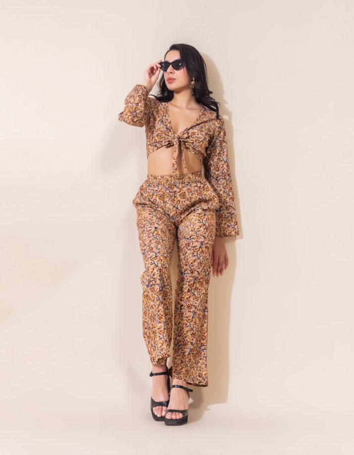 Boho Bloom Printed Co-ord Set | Red