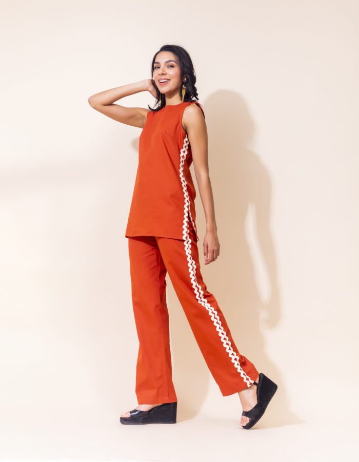 Spice Trail Cotton Co-ord Set | Orange
