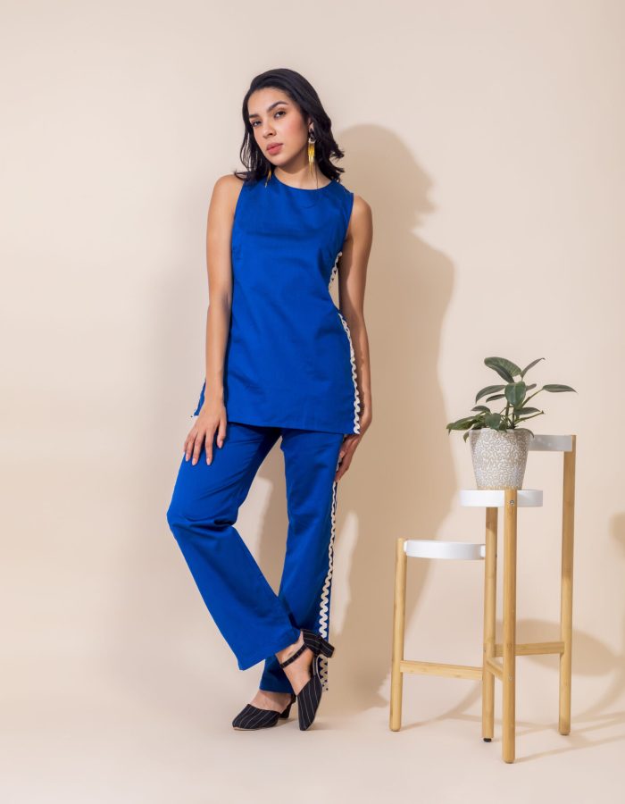 Spice Trail Cotton Co-ord Set | Blue